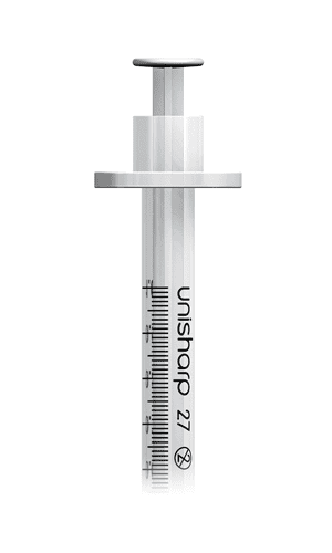 1ml 27g fixed needle empty syringe