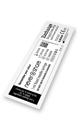 1ml 30g fixed needle empty syringe